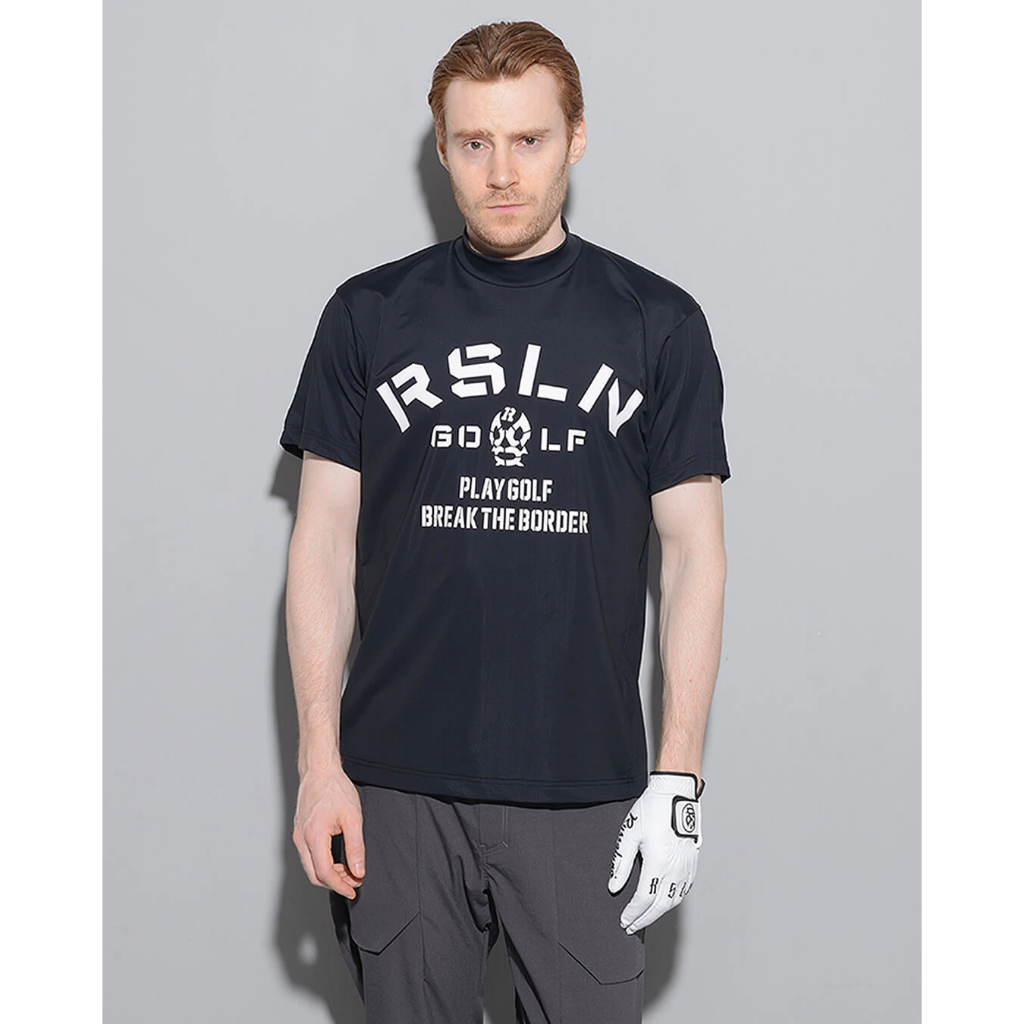 Russeluno Golf เสื้อเชิ้ตแขนสั้นคอสูง S/S MOCK NECK (RSLN) สำหรับผู้ชาย