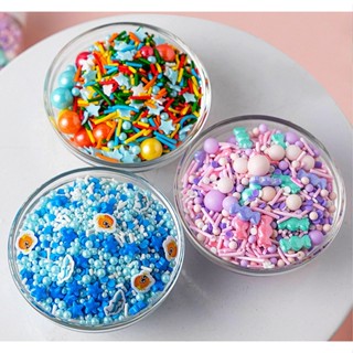 น้ำตาลลูกปัดตกแต่งเค้ก  130g.