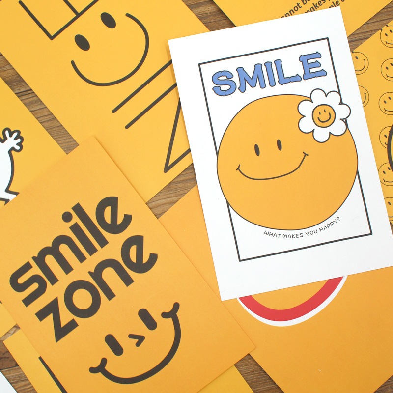 การ์ดแต่งห้อง โปสการ์ดhappy หน้ายิ้ม ของขวัญ ของปัจฉิม smileสมายลี่ กระดาษการ์ดตกแต่ง สินค้าพร้อมส่ง - รูปที่ 4