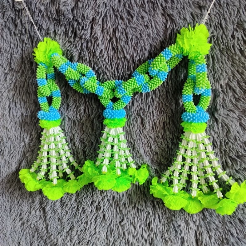 มาลัยสามชายติดตั้งรถบรรทุกสีเขียวสลับลายฟ้าขนาดกลาง40×40 - รูปที่ 3