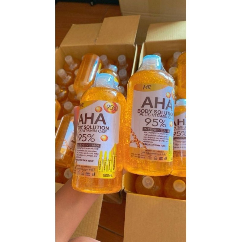 1แถม1AHA BODY SOLUTION PLUS Vitamin C&E 95%AHA 95%  ตัวดัง สูตรเข้มข้น