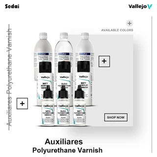 [ ส่งฟรี 🔥 ] วาเลโฮ Vallejo Auxiliares Polyurethane Varnish 18 ML สีเพ้นท์โมเดลสูตรน้ำ สีเพ้นท์โมเดล