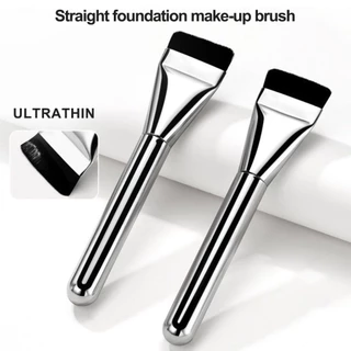 แปรงรองพื้น แบบแบน แปรงด้ามใส คนหัวแบนไม่กินแป้ง Foundation Brush
