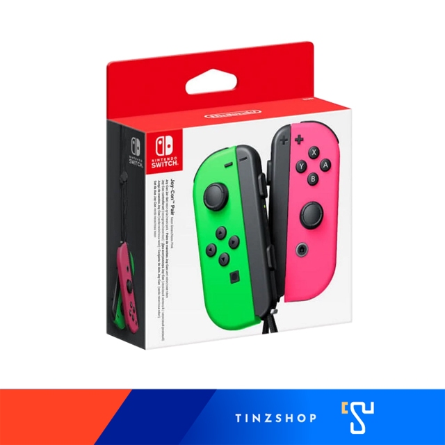 [จอยคอนแท้] Tinzshop Nintendo Switch Joy Con (L) Neon Green / (R) Neon Pink จอยคอน จอยแท้ จอยคอนแท้นินเทนโด้