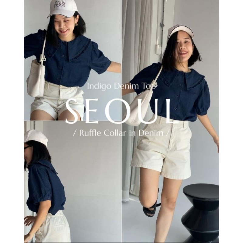 hyde.apparels รุ่น seoul denim top