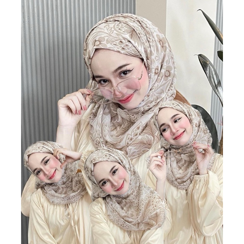 🖤New Hijab🖤 ผ้าคลุมวิสคอส พันยาว วิสคอสลายในตัว รุ่นใหม่