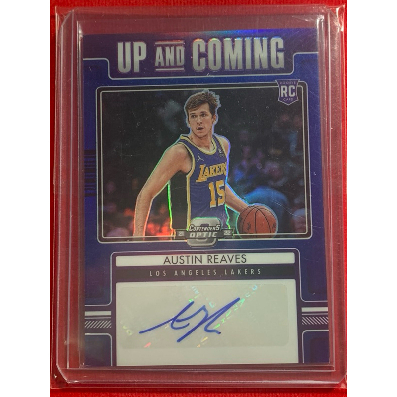 2021-22 Contenders Optic Austin Reaves Up & Coming Blue Auto RC 68/75