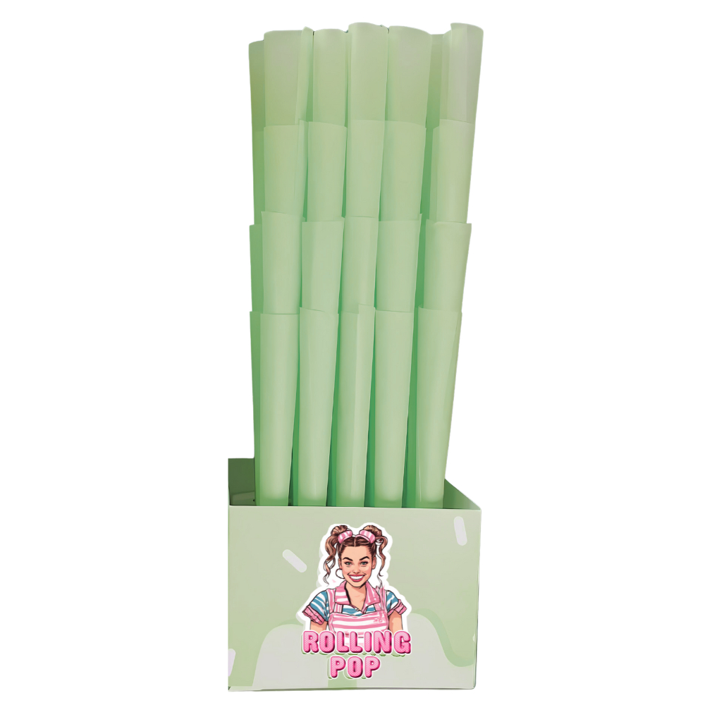 Rolling Pop  กระดาษโรลพันสำเร็จ โรลสำเร็จ กระดาษพันสำเร็จ pre rolled cone  ยกกล่อง 100ชิ้น กระดาษโรลพร้อมกรอง natural100