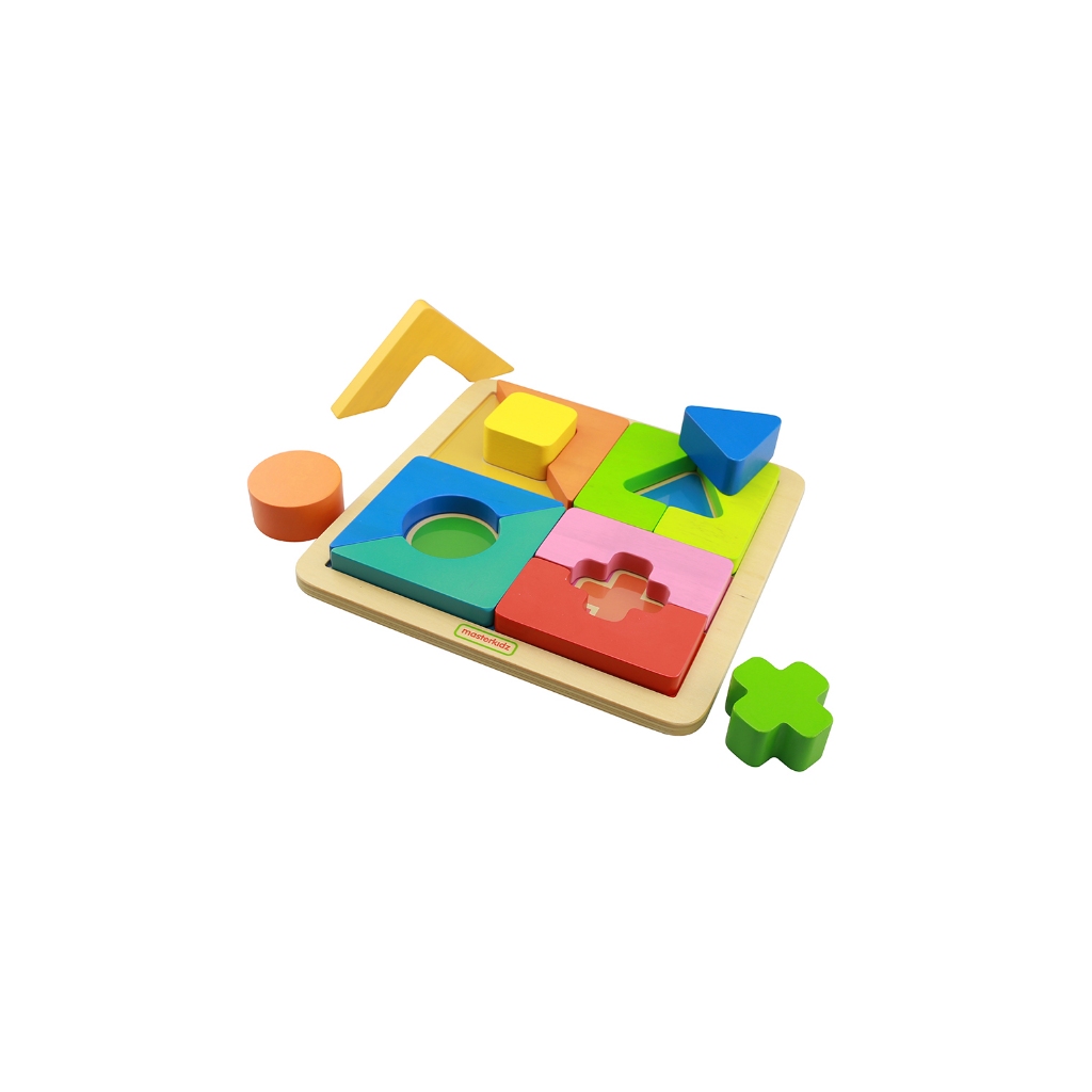 ของเล่นไม้ของแท้จาก Masterkidz Toy : Geometric Puzzle Board