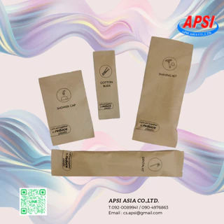 หมวกคลุมผมอาบน้ำ Eco แพคซองกระดาษสีน้ำตาล เรียบหรู รักษ์โลก สำหรับโรงแรม รีสอร์ท อีโค่ | 50 ชิ้น|