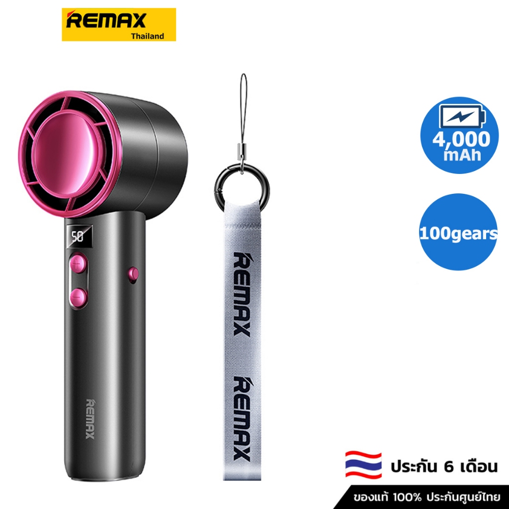 Remax ความเร็วสูง 4000mAh Handheld Fan จอแสดงผลแบบดิจิตอลแบบฉลาด F32