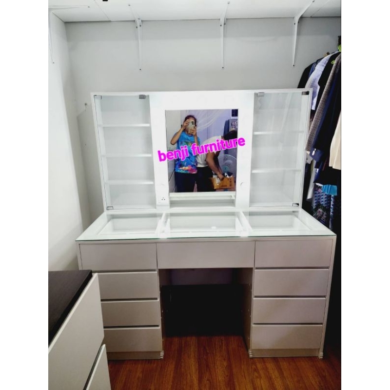 9 ลิ้นชักหัวเกาหลีไฟ / โต๊ะแป้ง 9 ลิ้นชัก ส่งเฉพาะกทมและปริมณฑลเท่านั้น **( ลูกค้าต่างจังหวัดรบกวนทักแชทก่อนสั่งซื้อ) - รูปที่ 4