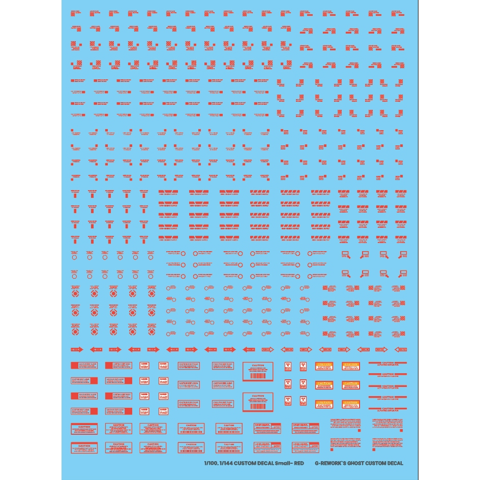 Water Decal CAUTION RED #02 ของแท้จาก G-Rework
