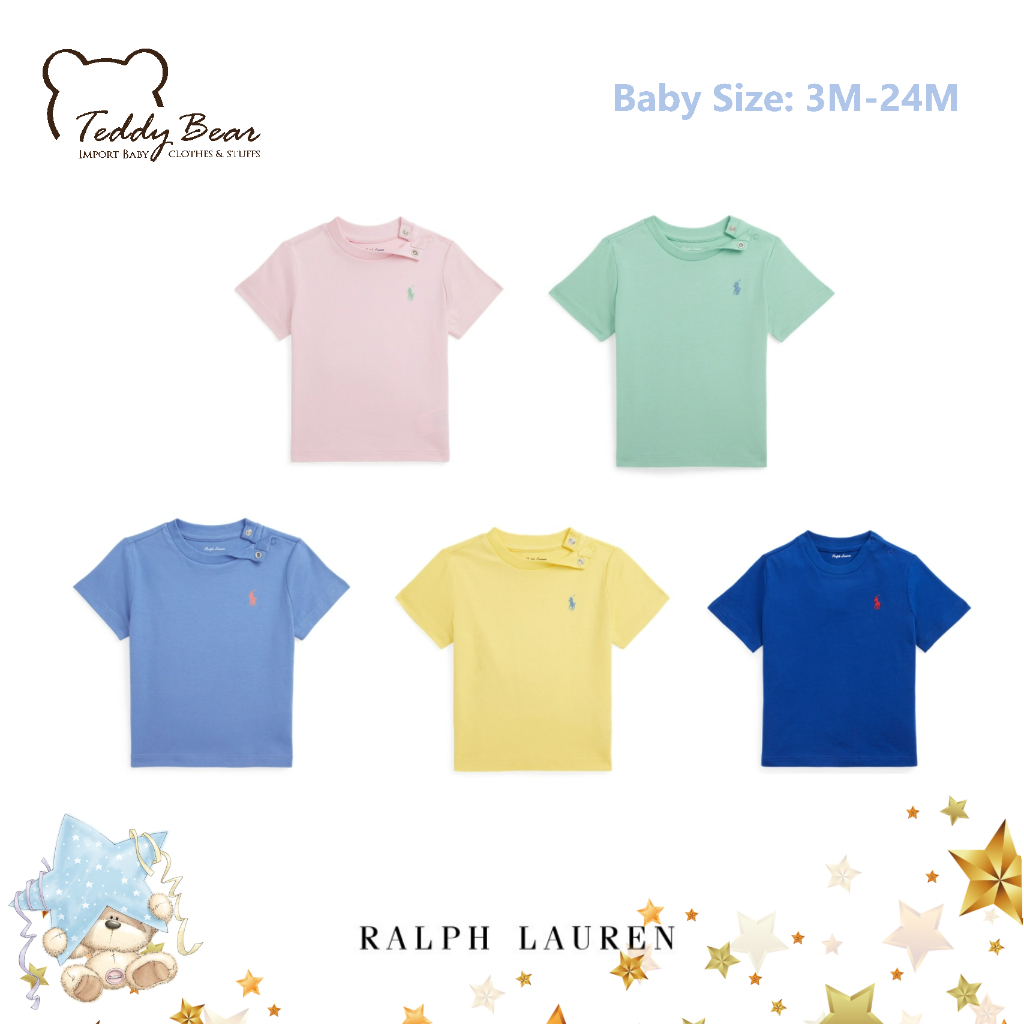 เสื้อยืดเด็กเล็ก Ralph Lauren Cotton Jersey Crewneck Tee (Baby Size 3M-24M)