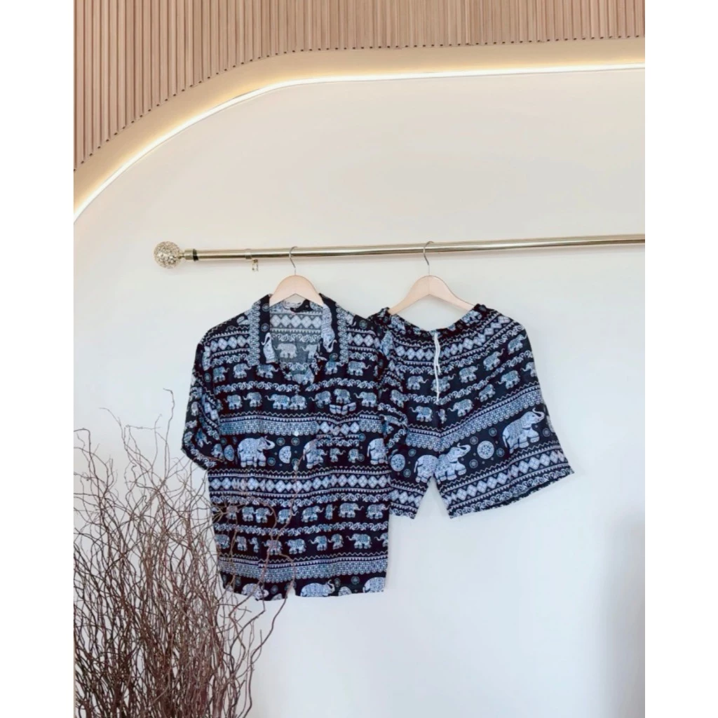 ชุดลายช้างอก 44 เสื้อคอเชิ้ต + กก.ขาสั้น thumbnail 9