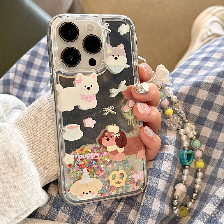 จัดส่งภายใน24ชม ทรายดูด รุ่นโซ่ สุนัขที่ราบสูงตะวันตก เคสไอโฟน 12 13 14 15 pro max การ์ตูน น่ารัก case for iPhone 11