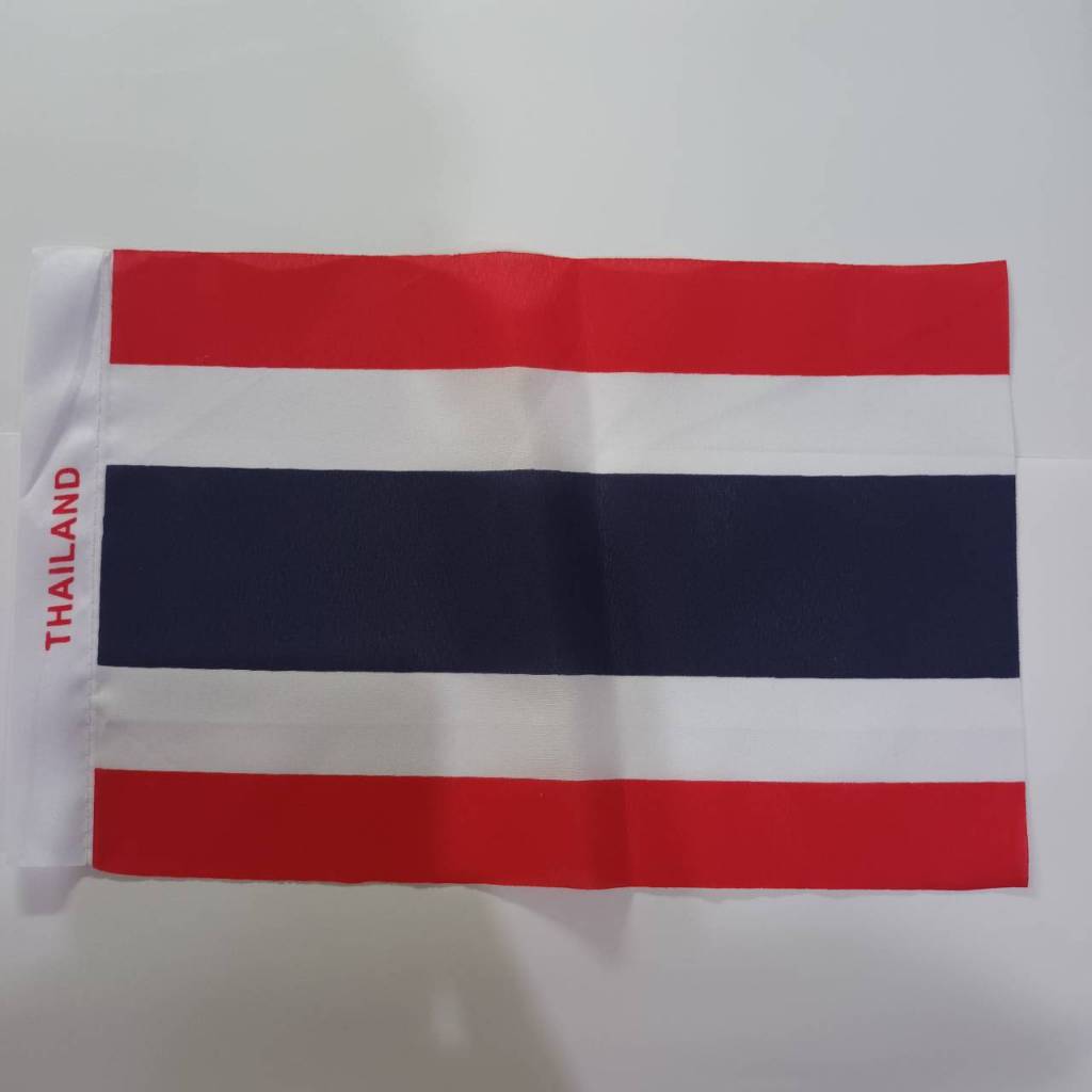THAILAND ธงไทย ธงนานาชาติ ธงผ้า ธงชาติ ธงสี ธงผืน ขนาด 15x22 cm.