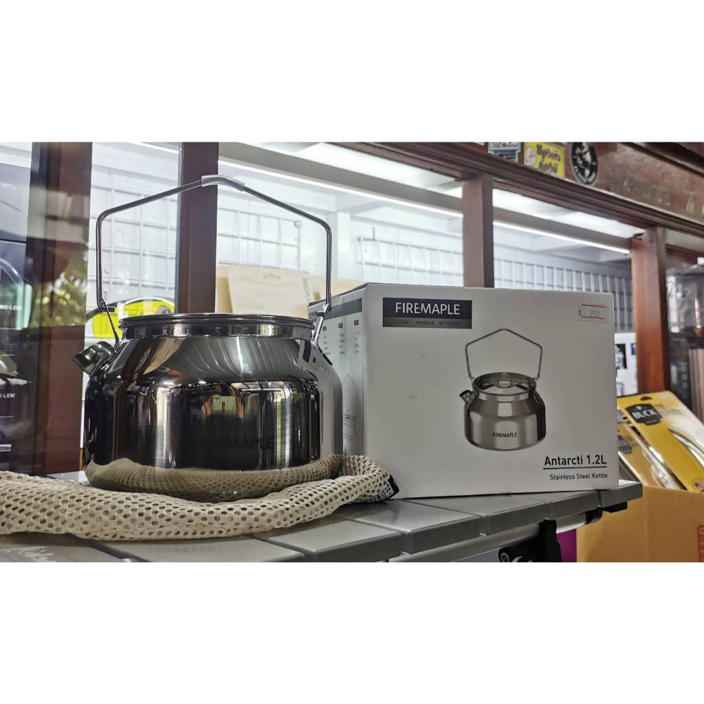 Fire Maple Antarcti 1.2L Stainless Steel Kettle กาน้ำ สแตนเลส ขนาด 1.2 ลิตร by Jeep Camping
