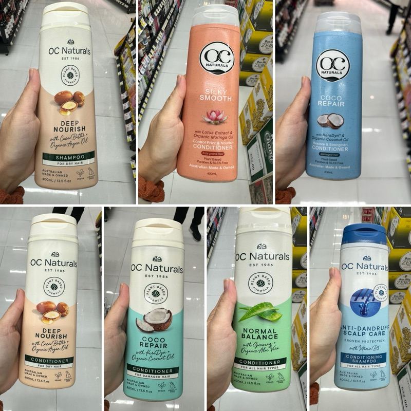 OC Naturals Normal Balance With Ginseng Organic Aloe Vera Shampoo 400 Ml. / Silky Smooth / Coco Repa