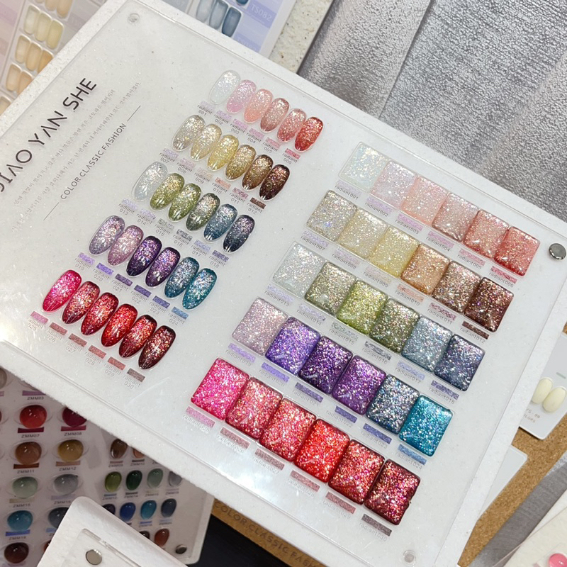 พร้อมส่ง ✅สีเจลกลิตเตอน์กากเพชร  JYSชุด30 สี   กากเพชรชัด แน่น  สีเจลแฟลชกลิตเตอร์ แพลตติมันแฟลช+ประกายออโรร่า  #JYSL
