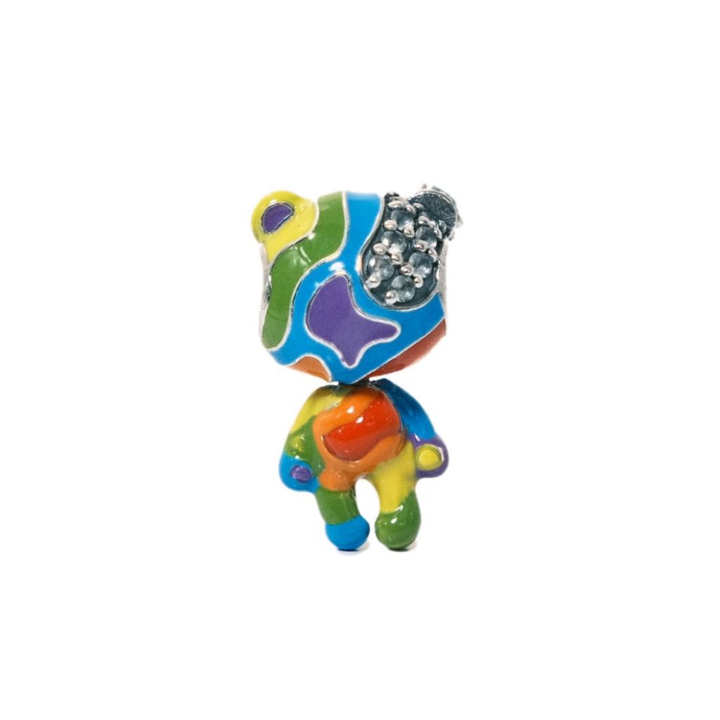 Rainbow Teddy Bead บีทชารม์รูปหมีเท้ดดี้สีสายรุ้ง