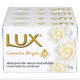 [แพ็ก4] LUX ลักซ์ สบู่อาบน้ำ สบู่ก้อน สบู่ทำความสะอาดผิว ขนาด 70 กรัม
