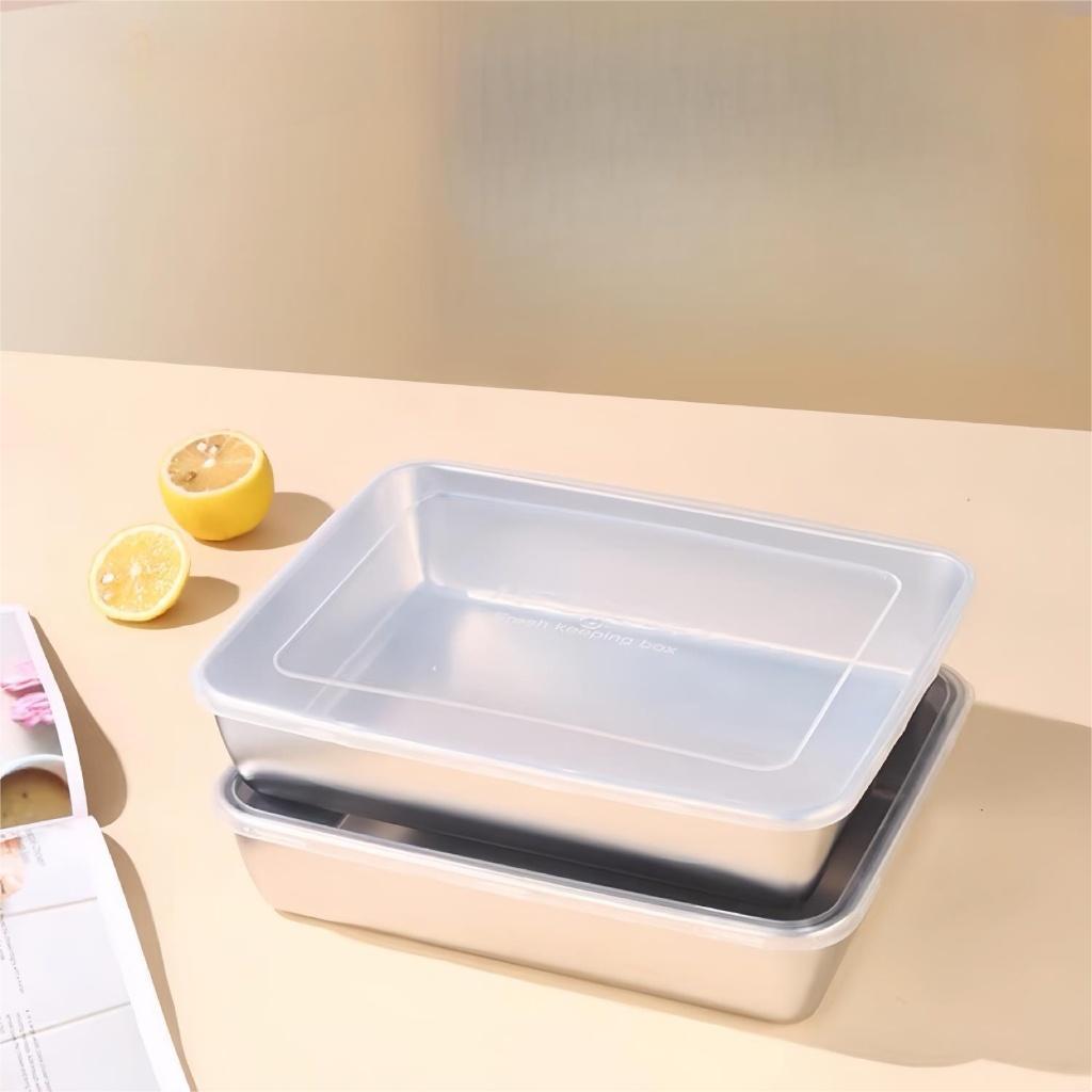 กกล่องใส่อาหารสแตนเลส พร้อมฝาปิดสนิท กล่องใส่อาหารอเนกประสงค์พร้อมฝาปิด สแตนเลสคุณภาพดี - รูปที่ 3