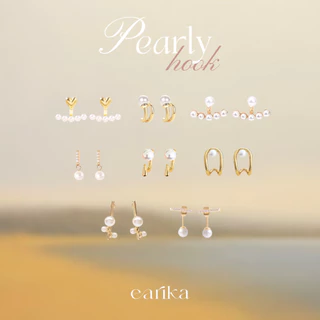 earika.earrings - pearly hook ต่างหูห้อยไข่มุกก้านเงินแท้ชุบทอง ผิวแพ้ง่ายใส่ได้