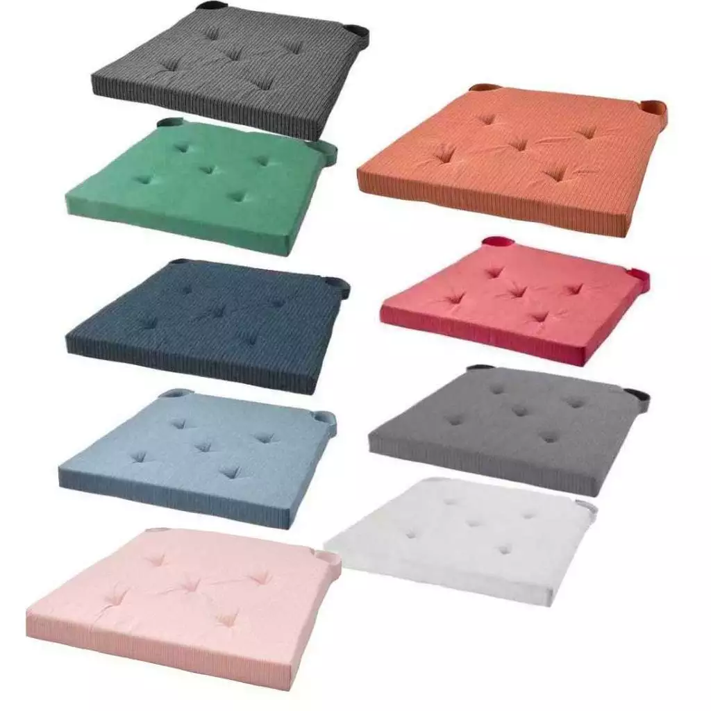 IKEA JUSTINA เบาะ รองนั่ง มียึดเบาะกับเก้าอี้ 42x40x4 ซม