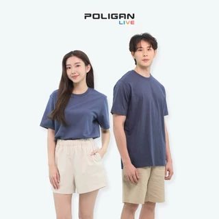 POLIGAN LIVE เสื้อยืดคอกลม รุ่นนุ่มละมุน ใส่สบายระบายอากาศดี คอตตอนพรีเมี่ยม PLT001