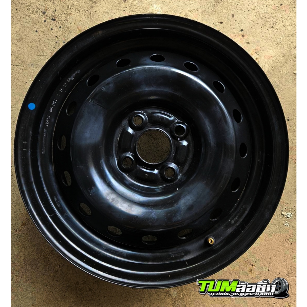 ล้อกระทะเหล็ก ขอบ 15 4 (4 รู 100) สำหรับ สำหรับรถเก๋ง (Vios, City, Jazz , Suzuki)  ราคาต่อ 1 วง (ผ่านการใช้งาน )