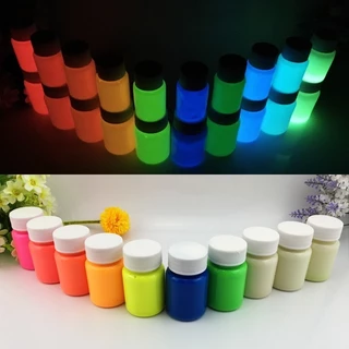 สีเรืองแสง สีผสม สีอะคริลิคเรืองแสงในที่มืด ทาเครื่องใช้หรือผสมสียูวีเรซิ่น อีพ้อกซี่ ตกแต่งเครื่องประดับต่างๆ diy
