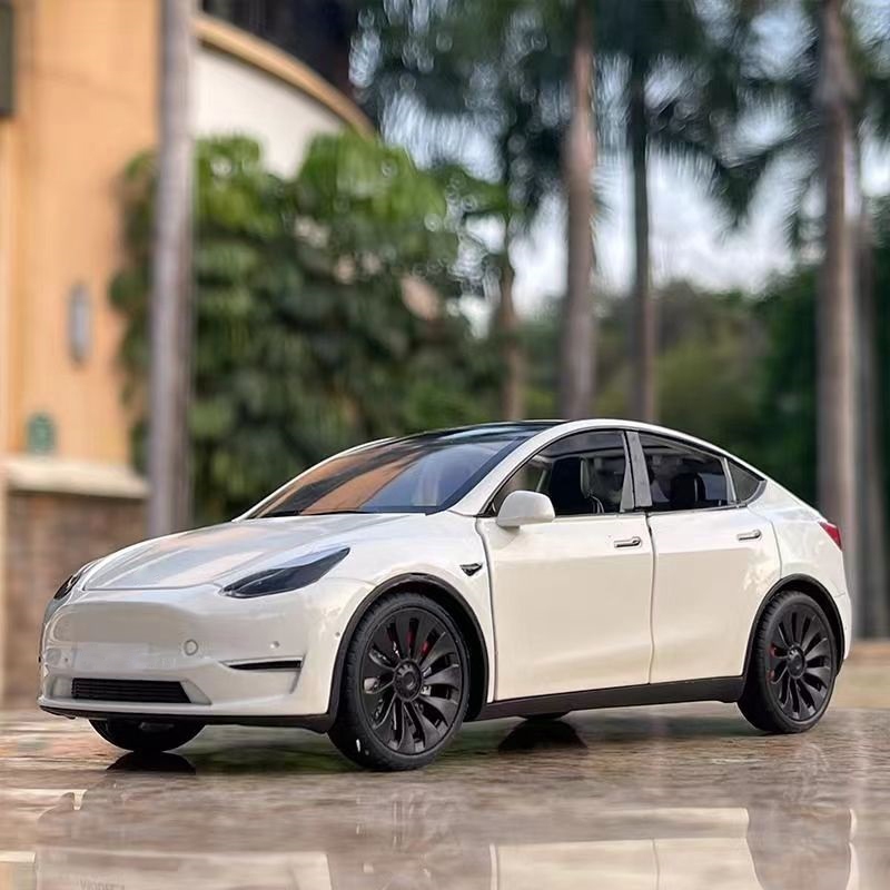 โมเดลรถ TESLA MODEL 3 Y Cyber Truck 1/32 รถของเล่นมีไฟมีเสียงประตูเปิดได้