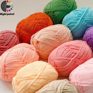 ไหมพรมคอตตอนนม น้ำหนัก50กรัม ไหมพรม 5ply milk cotton yarn พร้อมส่งจากไทย