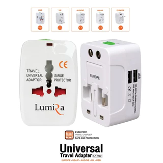 Lumira LP-002 หัวแปลงปลั๊กต่างประเทศ 4in1 2USB Universal Adapter