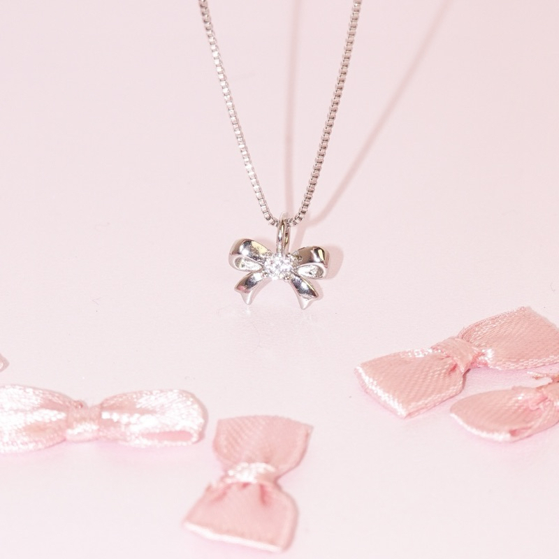 RINDA - Tied bow necklace 🎀 (gold/silver) - รูปที่ 6