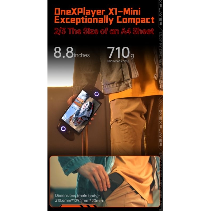 Onexplayer X1 Mini 8840u เครื่องเล่นเกม ทำงานดูหนัง Handheld Gaming มือสองสภาพใหม่มาก