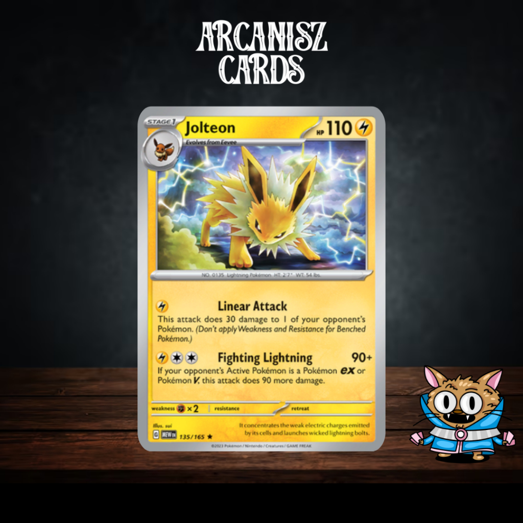 Pokemon 151 Jolteon 135/165 การ์ดโปเกม่อนภาษาอังกฤษ