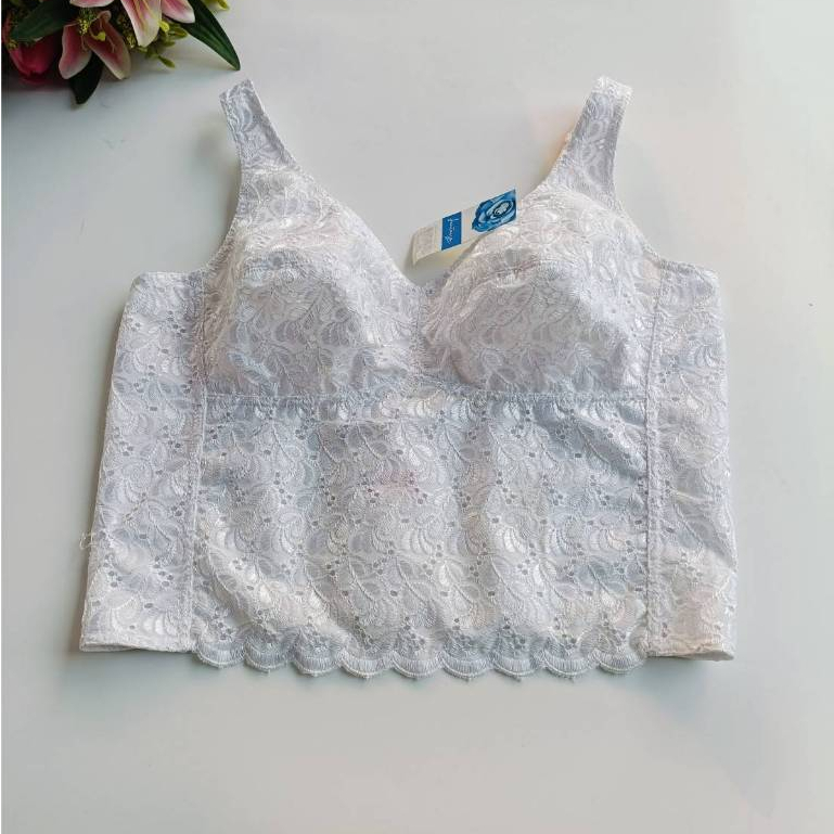 จินตนา เสื้อชั้นในตัวยาว Basic bra เป็นผ้าฉลุทั้งตัว ไม่มีฟอง