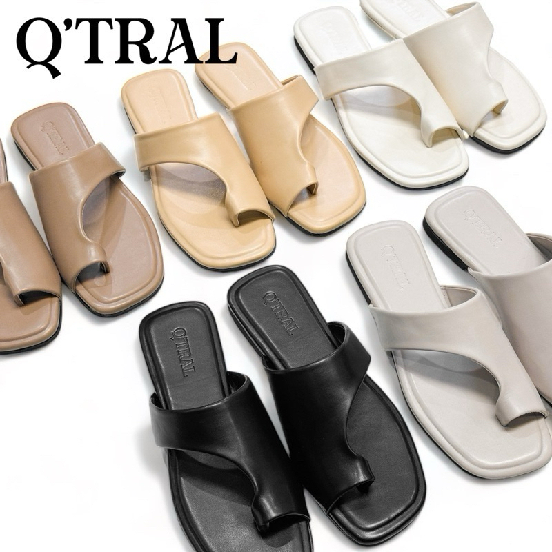 Q'TRAL (QT001) รองเท้าแตะพื้นนุ่มหน้านิ่ม แบบสวม โป้งใส่สบาย