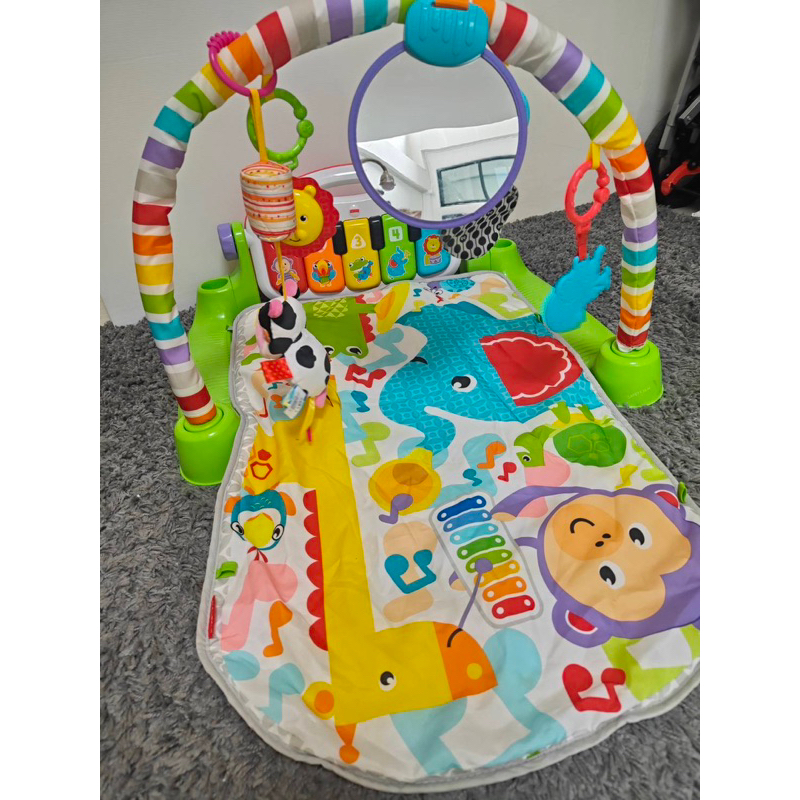 Fisher Price Deluxe Kick & Play Piano Gym ฟิชเชอร์ไพรซ์ เปียโน เพลย์ยิม สำหรับเด็กแรกเกิดขึ้นไป FGG4