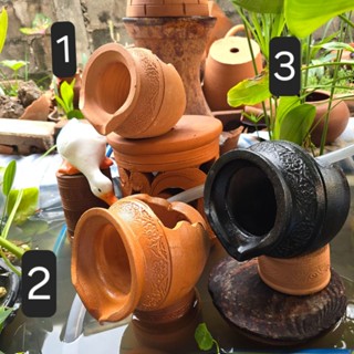 น้ำรินดินเผา ทรงเหยือก ขนาดกลาง 18-19 ซม. มี 3 สี (ไม่ได้ปั้…