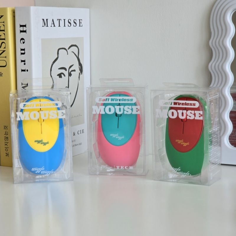 ( พร้อมส่ง ) Wiggle Wiggle Soft Wireless Mouse เมาส์ไร้สาย เมาส์ทำงาน เล่นเกม