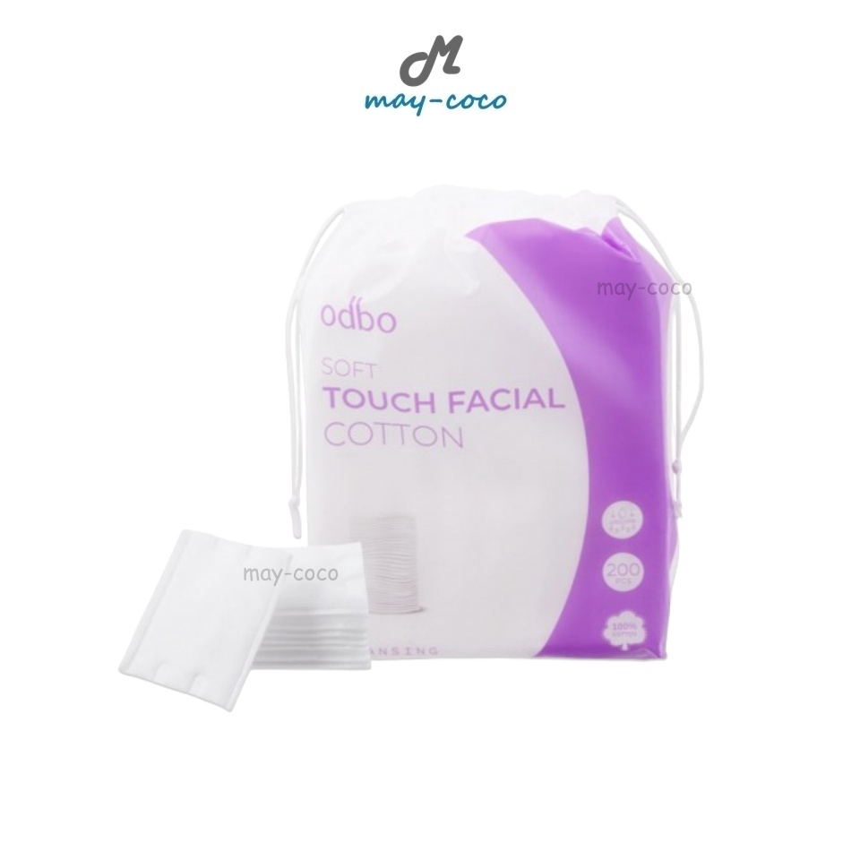 ถูก/แท้/มีไลฟ์ สำลี ODBO Soft Touch Facial Cotton สำลีแผ่น สำลีเช็ดหน้า สำลีคอตตอน เช็ดเครื่องสำอาง 