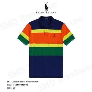Polo Ralph Lauren เสื้อโปโล รุ่น Classic Fit Striped Mesh Po…