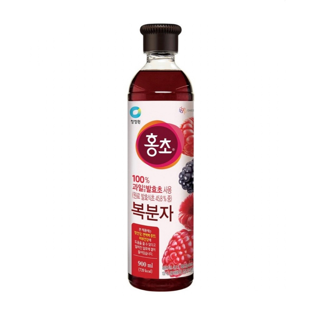 [ของแท้] 홍초복분자 Chungjungone Hongcho Raspberry (ฮงโช น้ำส้มสายชูหมัก รสราสเบอร์รี่) 900ml