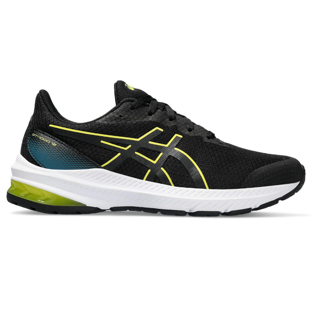 ASICS : GT-1000 12 GS KIDS RUNNING เด็ก รองเท้าวิ่ง ของแท้ BLACK/BRIGHT YELLOW
