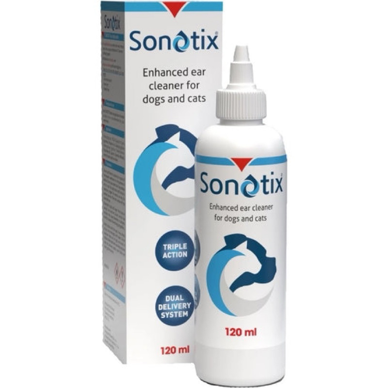 (120 Ml) น้ำยาล้างหู Vetoquinol Sonotix Ear Cleaner For Cats &Dogs