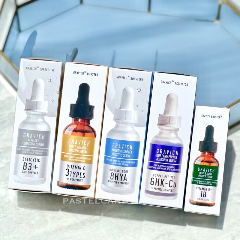 ลด50%ในไลฟ์ แท้ % Gravich Serum กราวิช เซรั่ม บำรุงผิวหน้า เซรั่มผิวใส ลดสิว คุมมัน ลดฝ้ากระ หน้าอิ่มน้ำ ผิวอิ่มฟู 30 ml