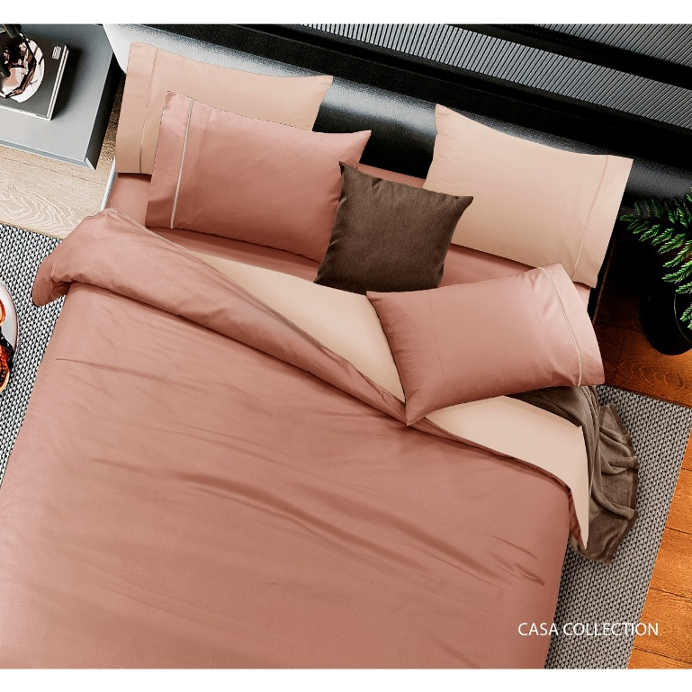 SANTAS ชุดเครื่องนอน ดีไซน์  CASA COLLECTION   7 ชิ้น ทอ 350 เส้นด้าย COTTON USA